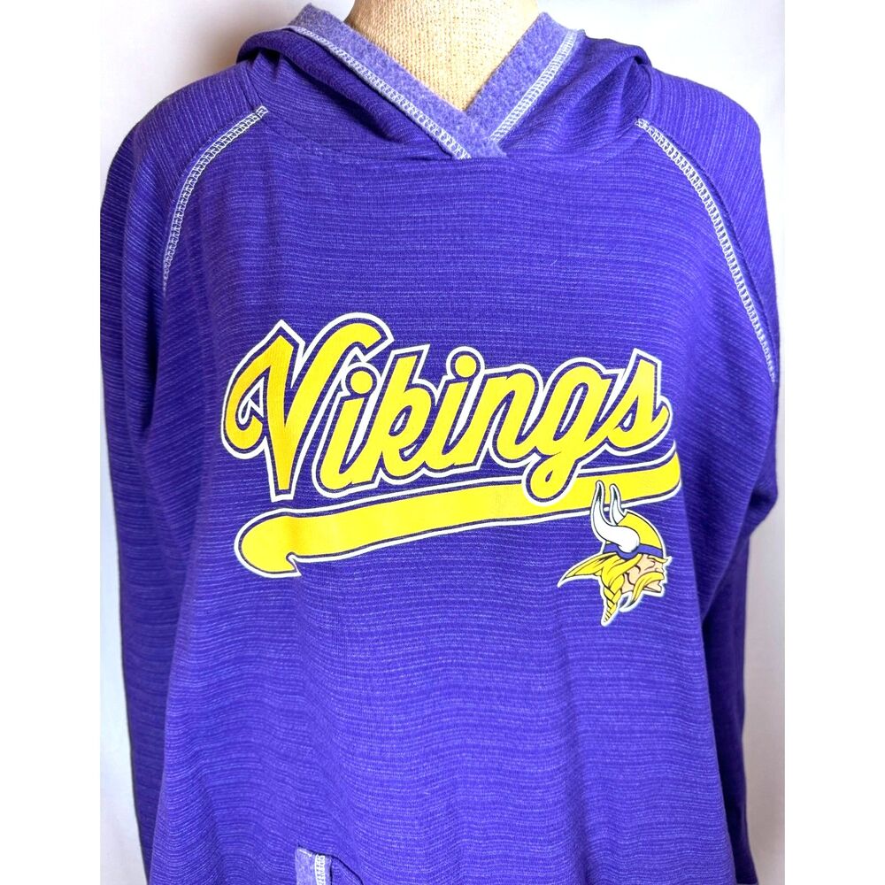 Minnesota Vikings NFL Team Apparel Womens XXL Soft Hooded Sweatshirt Purple NWOT